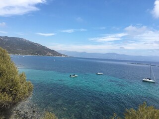 View of the sea and the coast in Ajaccio, Corsica