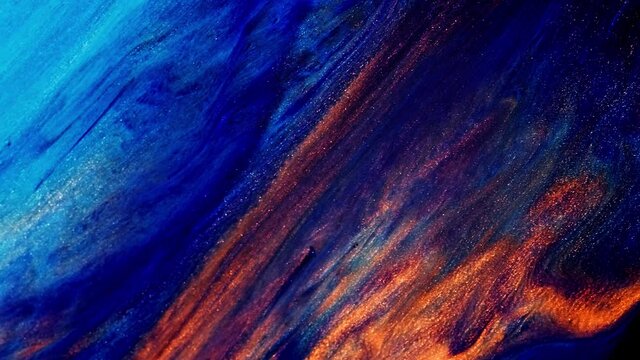 Fluid art. Macro Abstract color moving background close up