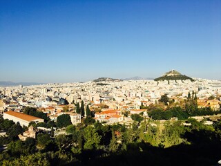 Fototapeta premium View from the Acropolis over the roofs of Athens, Greece