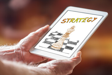 Strategy concept on a tablet