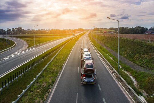 Truck Transporting Cars ,Logistics and delivery of cargo