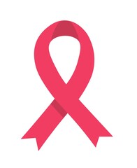 Red ribbon is a symbol of the fight against AIDS. World AIDS day and HIV testing day.