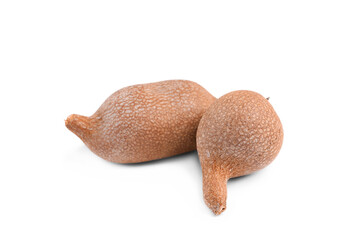 Delicious ripe tamarinds on white background. Exotic fruit