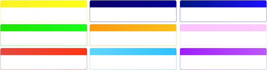 Obraz premium カラフルバナー枠セット