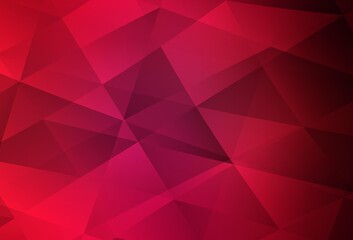 Fototapeta premium Light Red vector shining triangular backdrop.