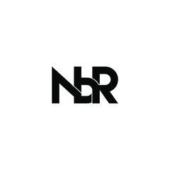 nbr letter original monogram logo design