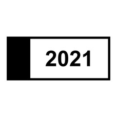 Jahr 2021 und Geldschein