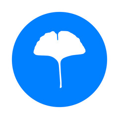 Ginkgo Blatt und Kreis