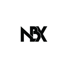 nbx letter original monogram logo design