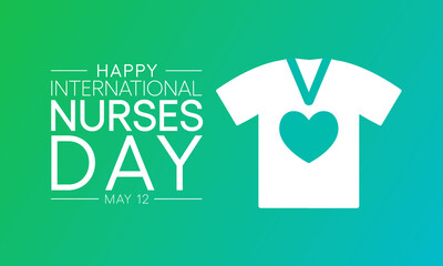 International Nurses day is observed around the world on 12 May of each year, to mark the contributions that nurses make to society. Vector illustration.