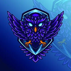 owl e-sport logo design