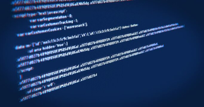 Programmer developer screen. Selective focus and distortion. Programming code abstract technology background of software developer and Computer script Software background