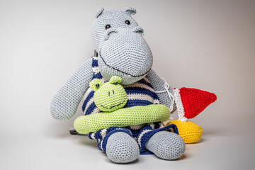 Amigurumi Hippo out of Wool Bavaria