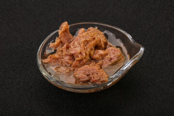 Canned tuna fillet for salad