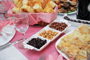 various catering food on a table