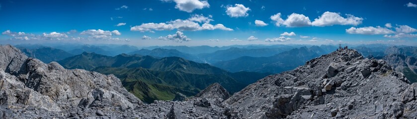 Fototapeta premium Summer day on the top of the Coglians, the highest mountain of Friuli-Venezia Giulia, Italy