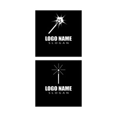 Wand magic hat Logo Template vector symbol design