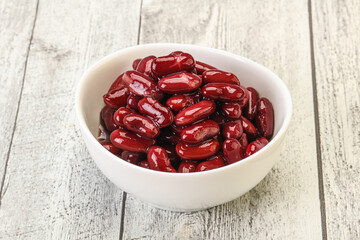 Canned red Kidney in the bowl