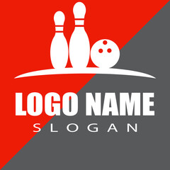 Bowling pin Logo Template vector icon illustration design