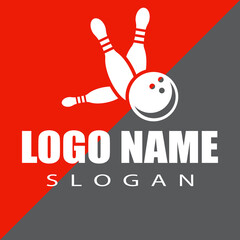 Bowling pin Logo Template vector icon illustration design