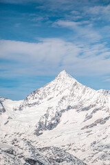 swiss landscape from helicopter