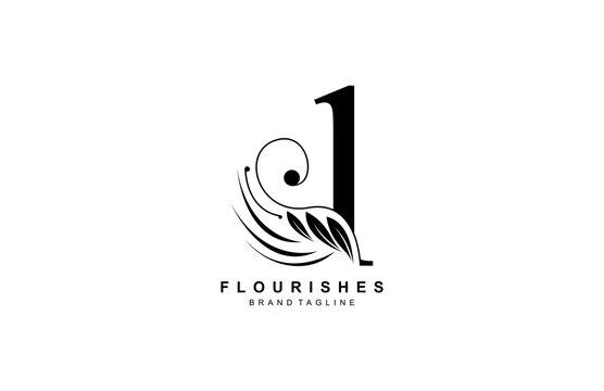 Lowercase Letter L Linked Beauty Flourish Logo Design Concept