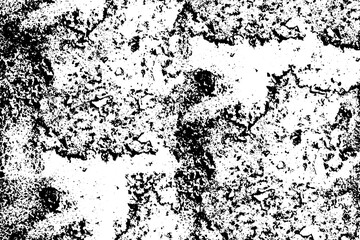 Grunge background black and white. Texture of chips, cracks, scratches, scuffs, dust, dirt. Dark monochrome surface. Old vintage vector pattern
