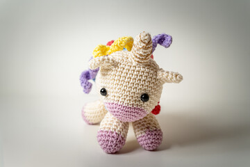 Amigurumi colorful Unicorn out of Wool Bavaria