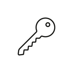 
Door key icon. Vector illustration