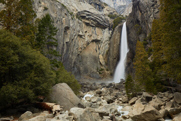 Waterfall Yosemite long exposure.