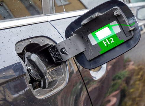 Tankdeckel Icon für H2 Wasserstoff