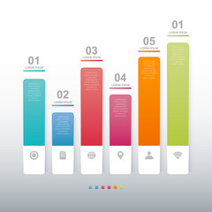 Bar Chart Graph Diagram Statistical Business Infographic Element Template