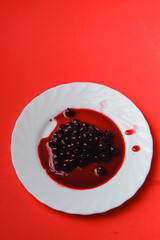 Red Currant close up isolated on white