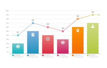 Bar Chart Graph Diagram Statistical Business Infographic Element Template