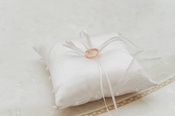pillow with wedding ring