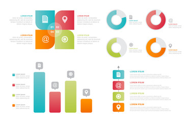 Bar Chart Graph Diagram Statistical Business Infographic Element Set