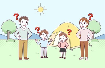 家族でキャンプ