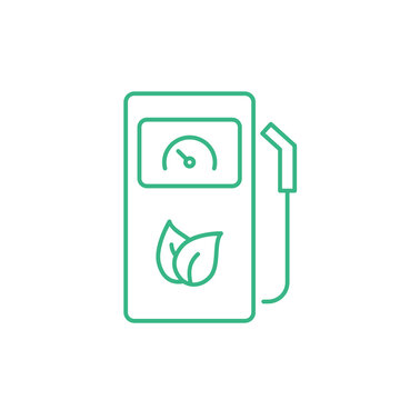 recommend clip art: Biofuel pump station line icon with leaf. Green refill fuel nozzle. Renewable energy. Alternative power sources. Gas station pump. Clean energy. Biodiesel. Ethanol. Vector illustration, flat,clip art