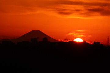 サンセット富士