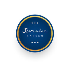Ramadan Kareem label decoration illustration vector graphic of good for islamic day, eid mubarak, eid fitr, greeting card, background. Eps 10