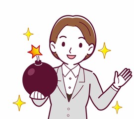 新人の会社員の女性