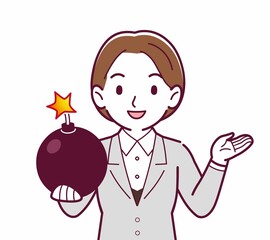 新人の会社員の女性