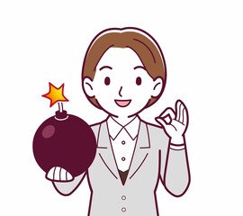 新人の会社員の女性