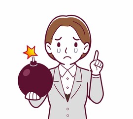 新人の会社員の女性