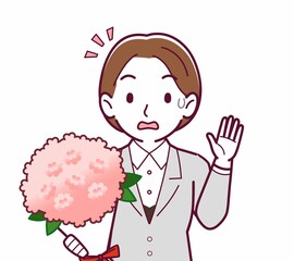 新人の会社員の女性