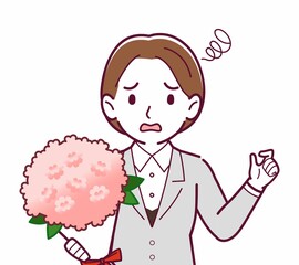 新人の会社員の女性