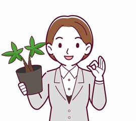 新人の会社員の女性