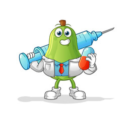 avocado doctor holding medichine and injection