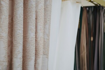 Colourful cloth for curtains and interior 