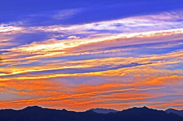 Fototapeta na wymiar glory cloud after sunset
